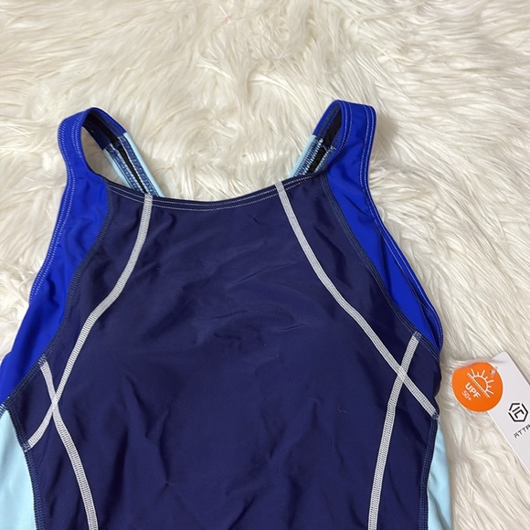 NWT Attraco Sporty One Piece Racerback Low Cut Leg Swimsuit From Amazon Size M - Picture 4 of 14